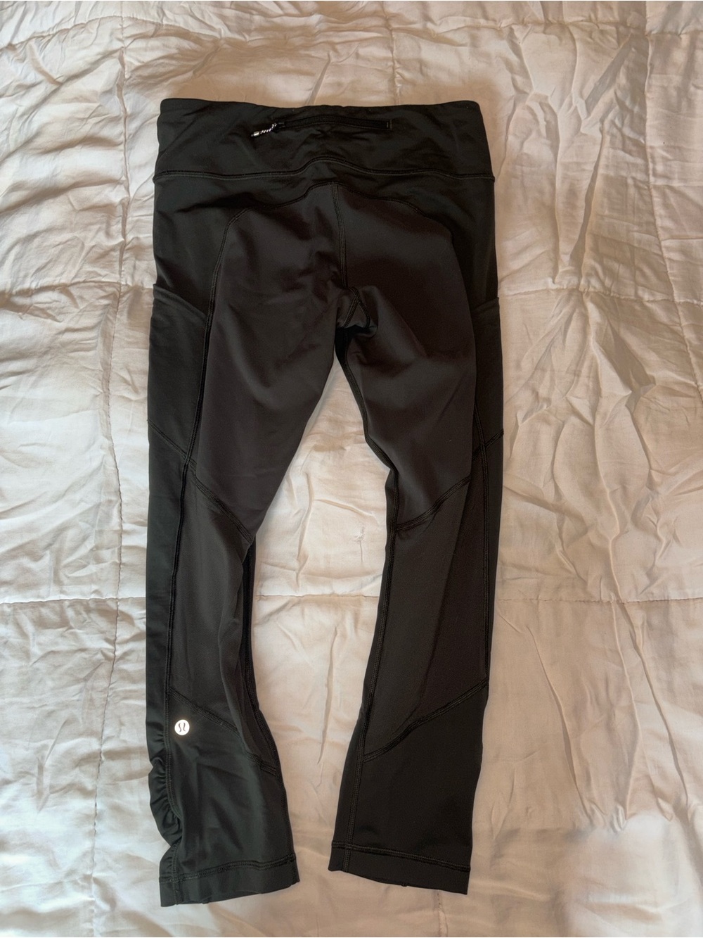 lululemon athletica Black Performance Leggings with Ankle Detail